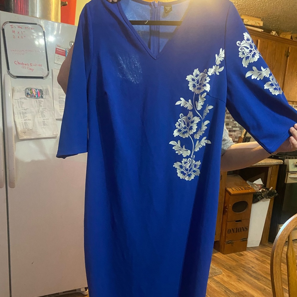 beautiful blue shein curve dress